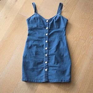 Iris Blue Denim Mini Dress